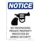 Signmission OSHA Notice Sign, 10" Height, Aluminum, No Trespassing Private Sign With Symbol, Portrait OS-NS-A-710-V-14982 - alternate 1